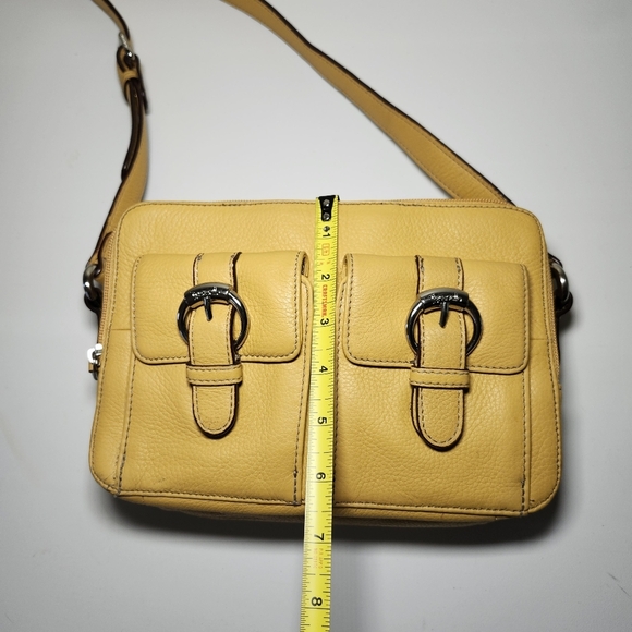Tignanello Yellow Leather Crossbody Bag - Picture 11 of 12